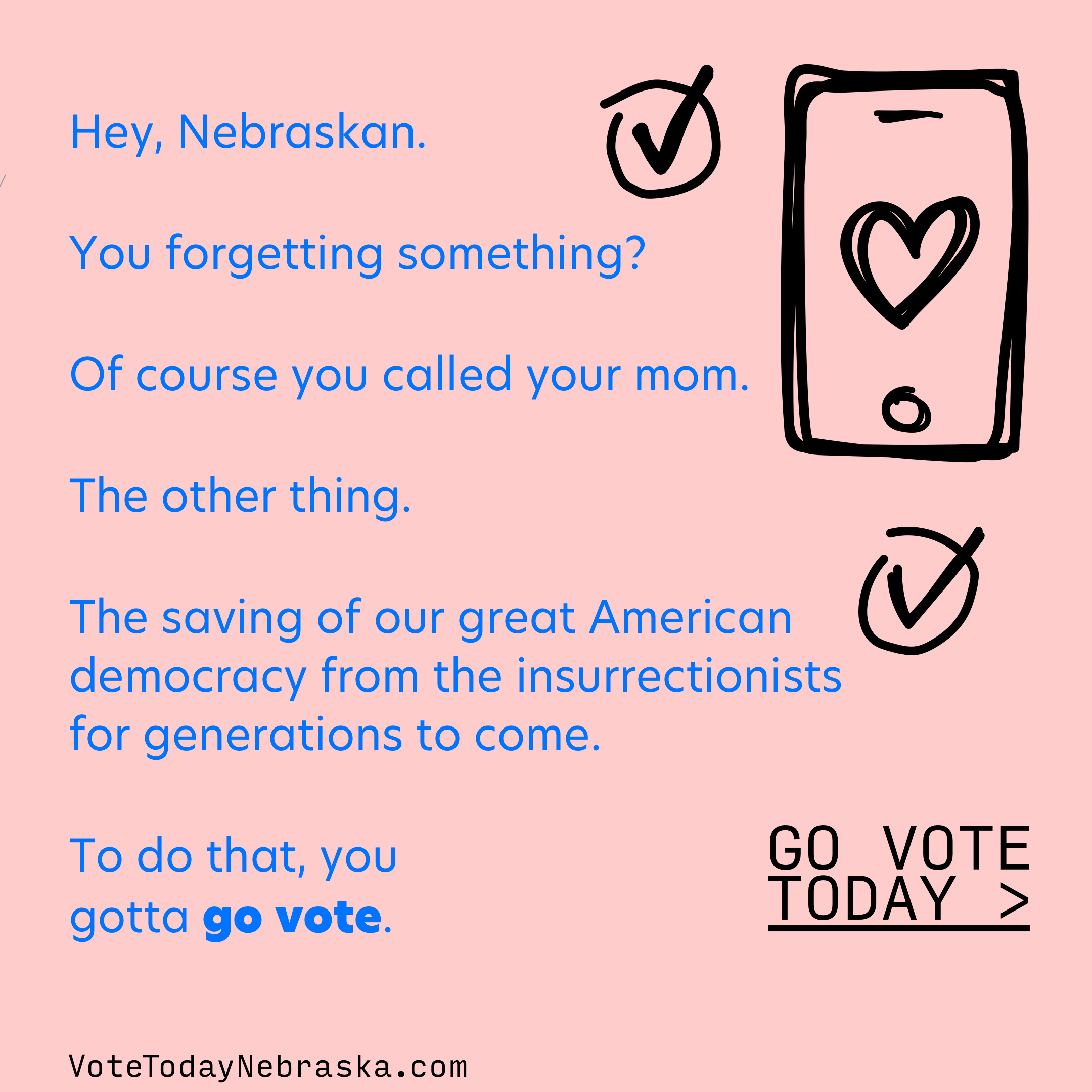The saving of our great American democracy from the Insurrectionists for generations to come. Go Vote Today.