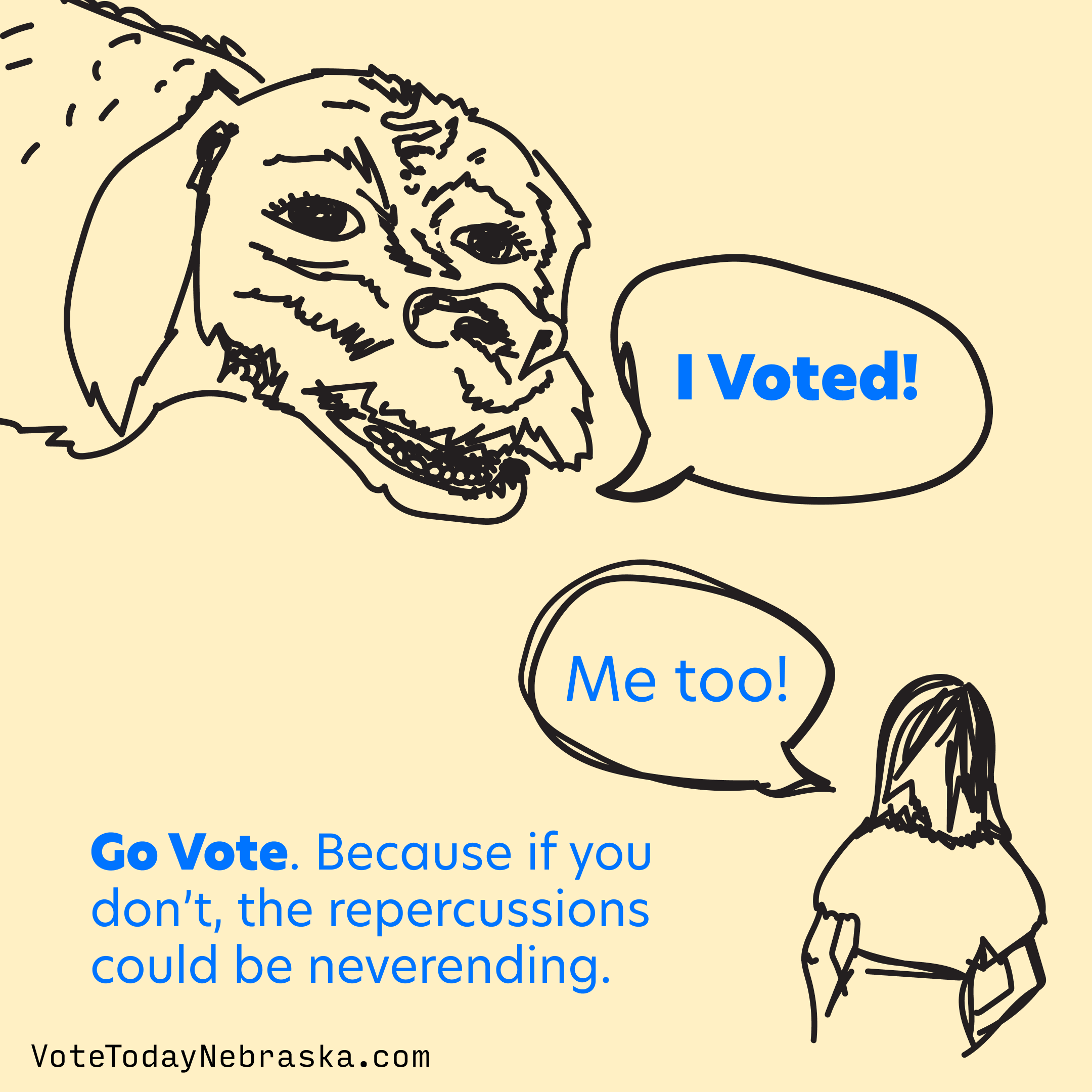 Drawing of Falcor and Atreyu. I Voted! Me too! Go Vote. Because if you don't, the repercussions could be never-ending. Go Vote Today >